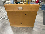 WOOD PAINTED CABINET W/2 TIER TOP