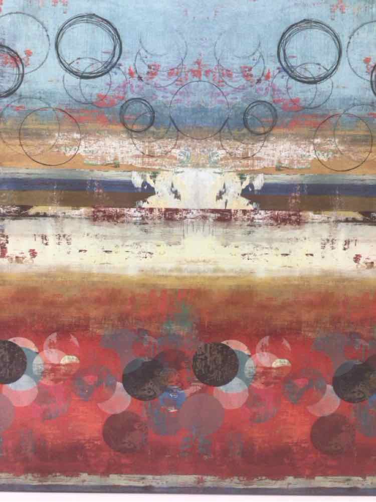 BLUE TAN RED ABSTRACT PIC