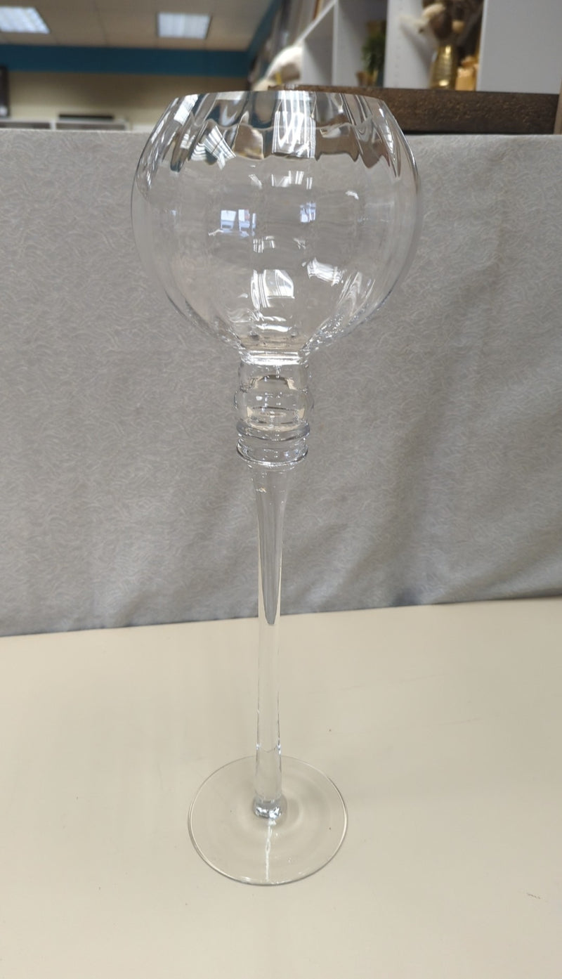 TALL GLASS CANDLEHOLDER