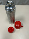 VINTAGE SILVER RED THERMOS