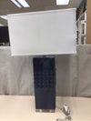 BLUE CERAMIC SQUARE BASE LAMP