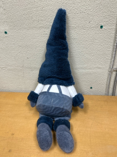BLUE STUFFED SHELF SITTING GNOME