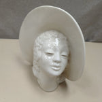 WHITE LADY FACE VASE