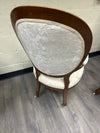 WOOD FRAME UPHOL VINTAGE CHAIR W/ARMS