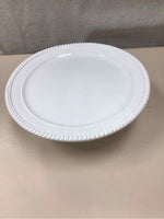 WHITE SERVING TRAY ON PEDESTAL