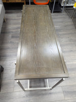 CONTEMPORARY GREY METAL SOFA TABLE