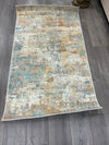 BLUE YELLOW ABSTRACT RUG