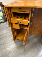 WOOD BAR CABINET DROP LEAF