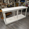 OVERSIZED WHITE WOOD CONSOLE