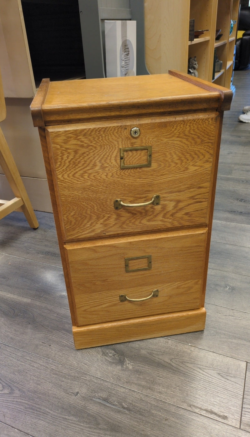 WOOD 2-DRAWER FILE CABINET