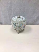 ORNATE PORCELAIN LIDDED VASE