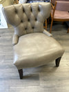 GREY UPHOL LEATHER CHAIR