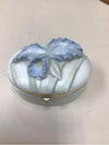 SMALL WHITE W/BLUE FLOWER BOX