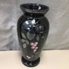 BLACK VASE W/BERRY PAINTING
