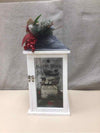 LANTERN W/LIGHT UP CANDLE & HOLLY