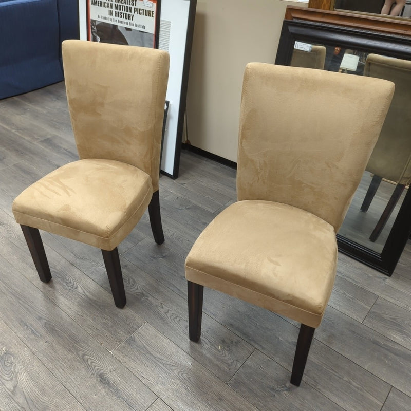 2 BROWN PARSONS CHAIRS