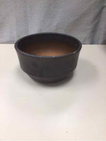 DARK BROWN CERAMIC PLANTER
