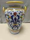 BLUE YELLOW ITALIAN VASE