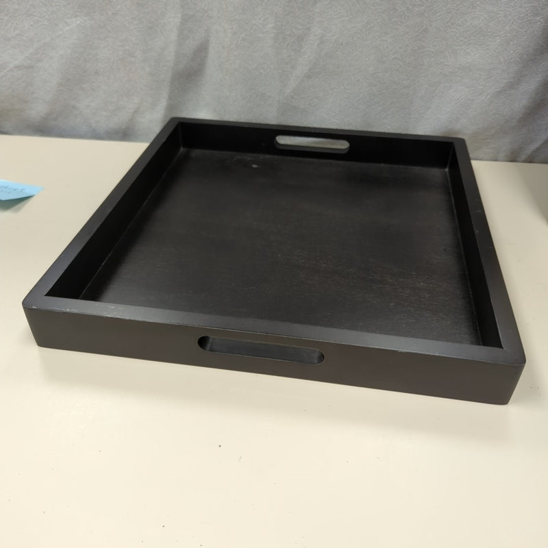 DARK WOOD SQUARE TRAY