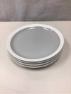 4 GREY CREAM SNACK PLATES