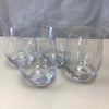 4 WINE TUMBLERS W/DESIGN