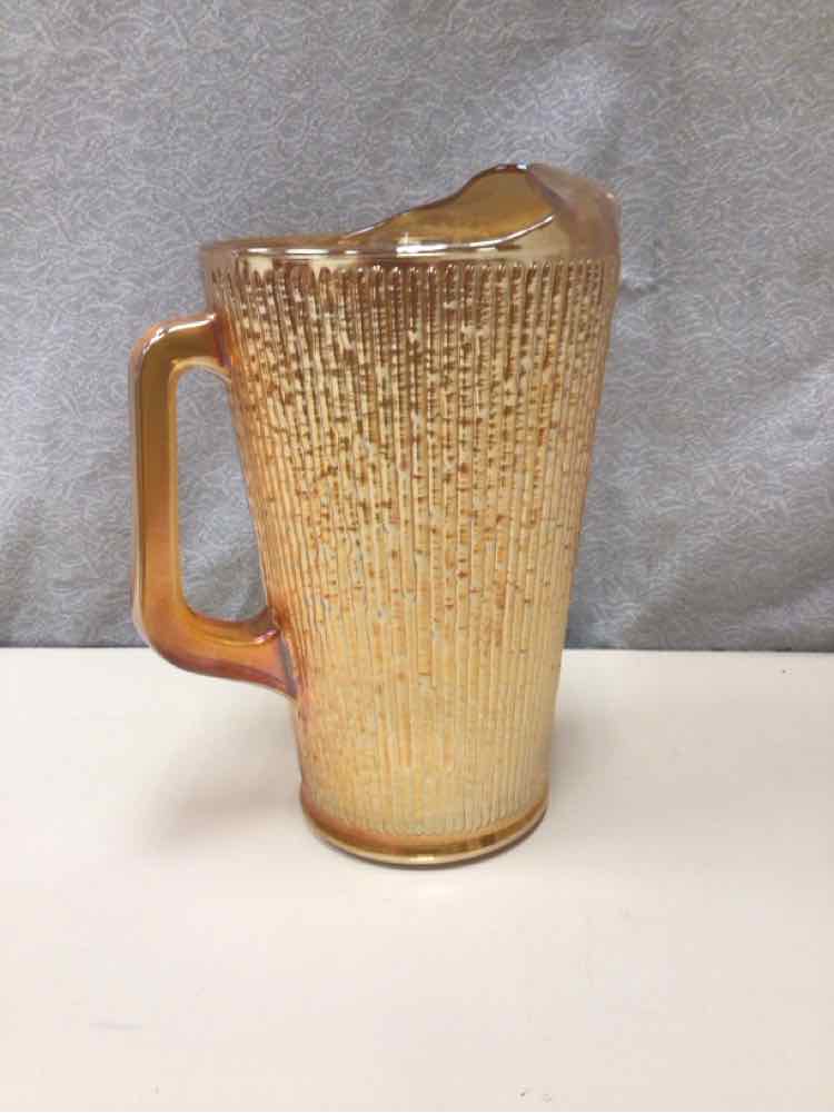 ORANGE GLASS PITCHER