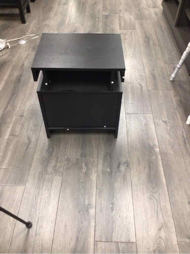 BLACK 2 DRAWER NIGHTSTAND