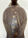 BROWN CARVED DUCK DECOY