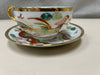 RED/GOLD DRAGON TEACUP + PLATE
