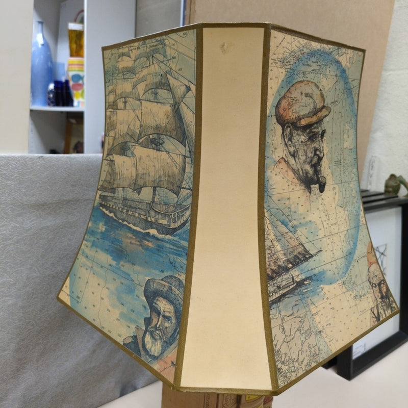 BOOK THEME W/MAP SHADE LAMP