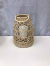 BLONDE WOVEN CANDLE LAMP