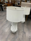 WHITE DIAMOND CONE BASE LAMP