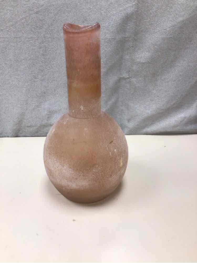 ROUND PINK LONGNECK VASE