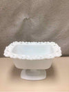 VINTAGE GLASS PEDESTAL BOWL