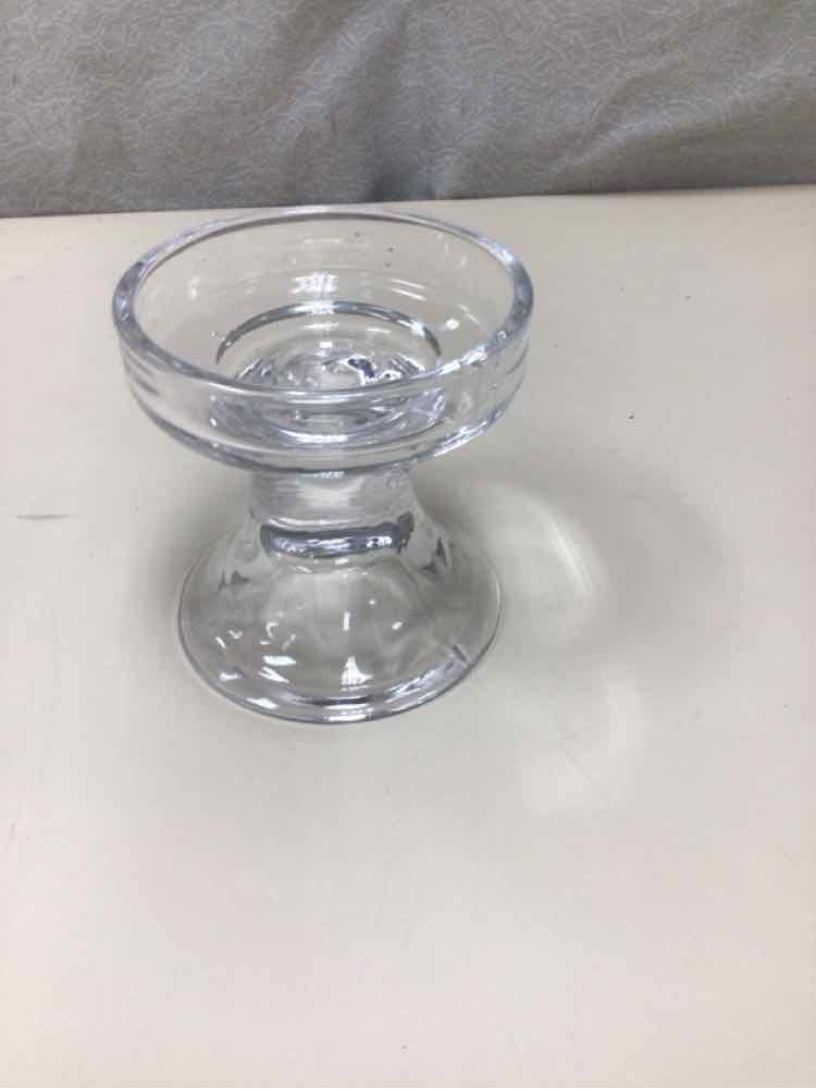 CLEAR CANDLE HOLDER