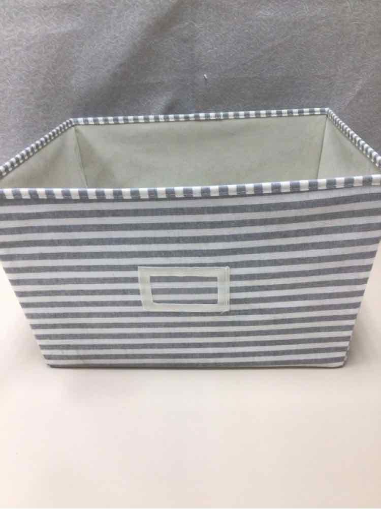 FABRIC BASKET GRAY/WHITE
