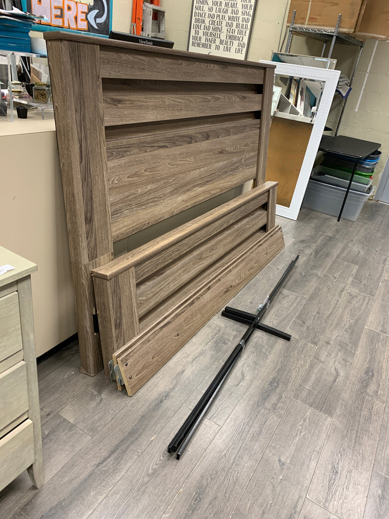 CHARCOAL LAMINATE KING BED FRAME