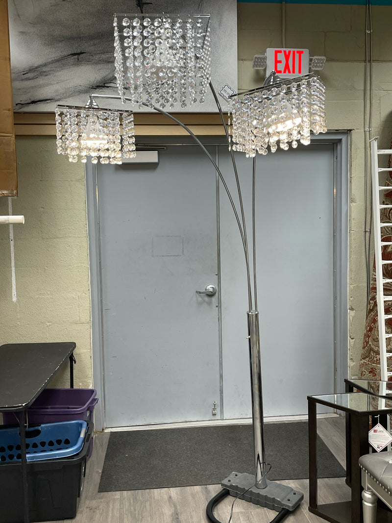 SILVER JEWEL 3 BULB FLOOR LAMP