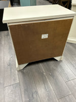 WHITE NIGHTSTAND W/DRAWER & CABINET