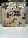 PURPLE GREY FLORAL CANVAS