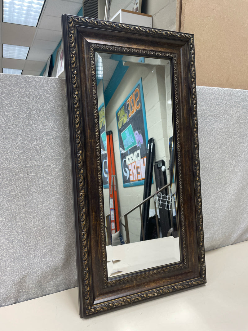 BROWN BRONZY FRAME RECTANGLE MIRROR