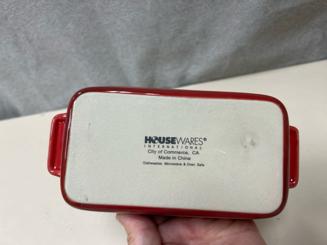 SMALL RED SERVING DISH