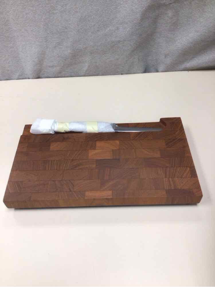 HANDMADE CHEESE BOARD W/KNIFE