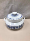 BLUE WHITE LID CONTAINER CERAMIC