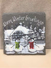 WINTER GREETINGS SLATE ART