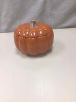 LIDDED PUMPKIN CERAMIC