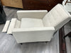 WHITE UPHOL RECLINER