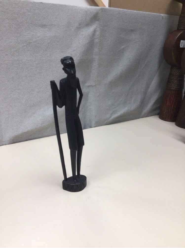 VINTAGE HAND-CARVED WOODEN STATUE