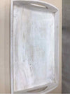 ANTIQUE WHITE WOODEN TRAY