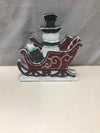 WOODEN SNOWMAN W/SLEIGH